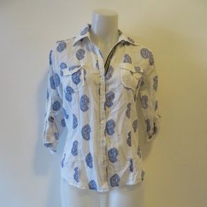 CHARLIZE CREME FRAICHE LIGHT BLUE WHITE   TOP  S*